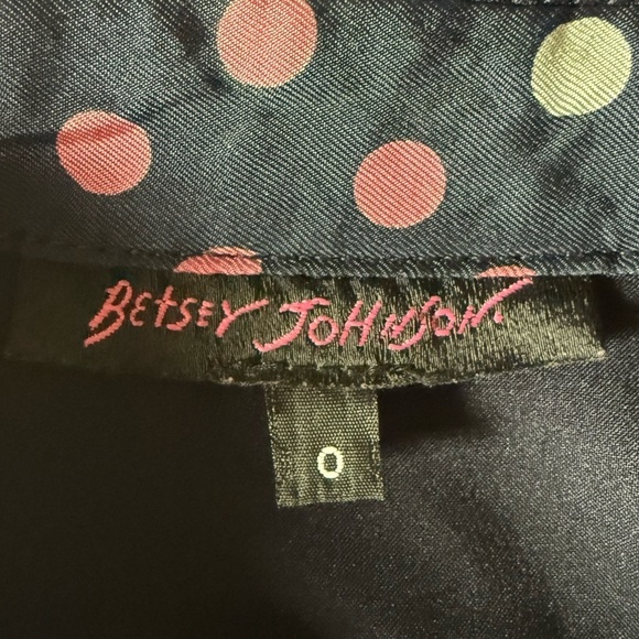 BSTSEY JOHNSON Vintage 100% Silk Retro Feminine Polka Dots Y2K Babydoll Dress 0 - Picture 9 of 10